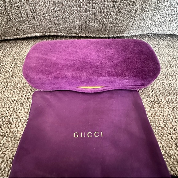 EUC GUCCI LARGE EYEGLASS CASE PURPLE - Picture 6 of 8